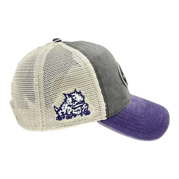 TCU Texas Christian University Horned Frogs Black Clover Trucker Hat NWT - Picture 7 of 12